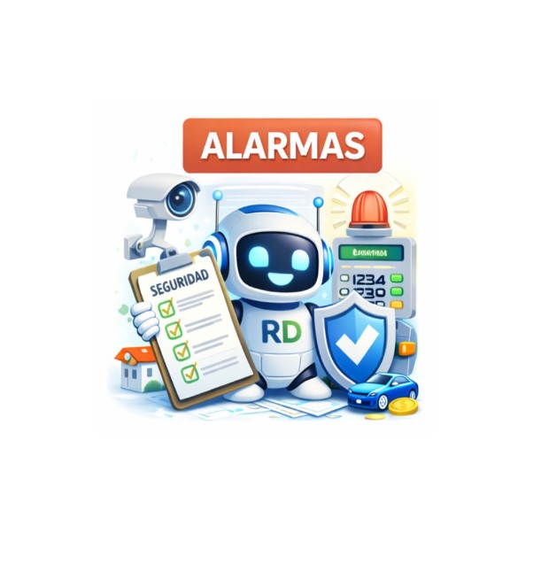 Casa con sistema de alarma y luces de seguridad